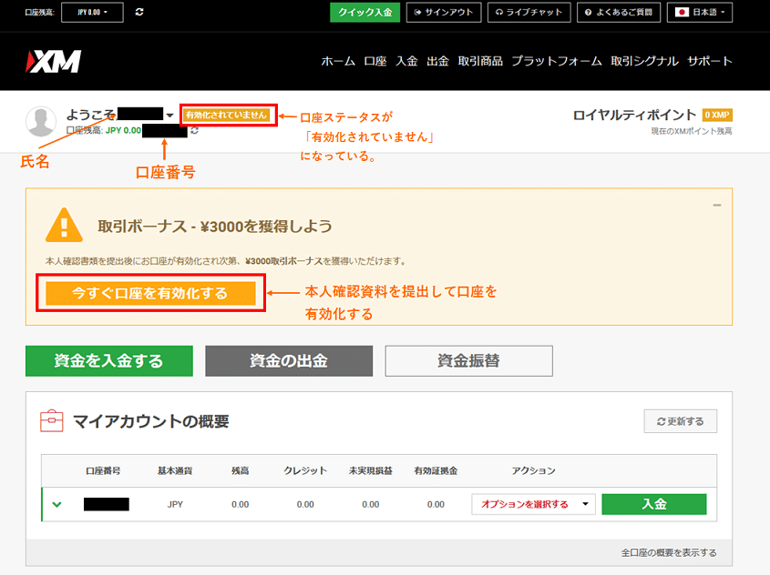 XMリアル口座開設方法